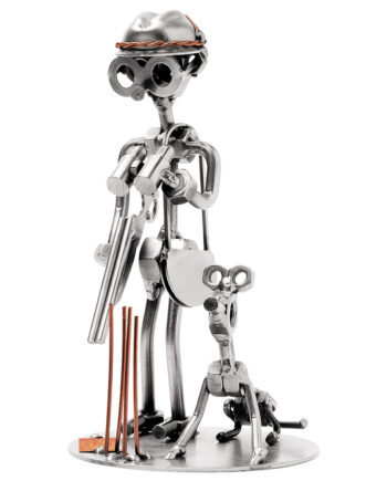 Metalfigur af Jæger med Hund – Den perfekte gave til jægere!