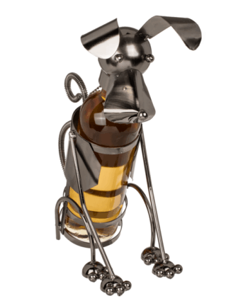 Sølv hundeformet vinholder – Sjov indretning til hjemmet