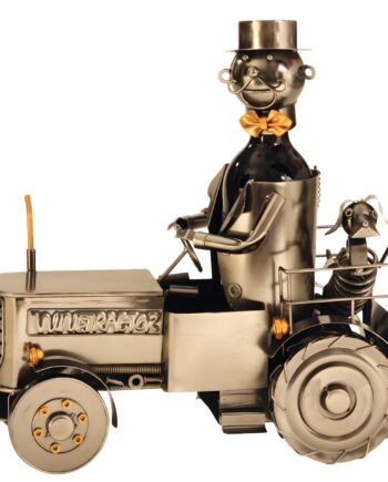 Sjov Traktor Vinholder med Hund – Unik Indretning til Hjemmet