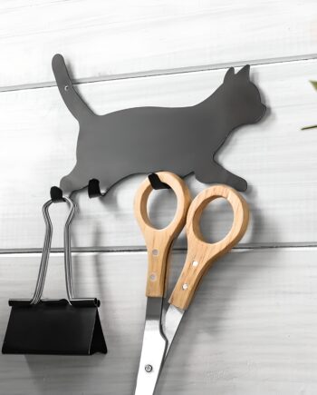 Elegant Håndklædekrog med Kat til Dit Badeværelse