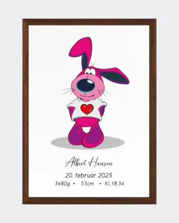 Mørk Eg Fødselsplakat til Hund – En Uforglemmelig Gave