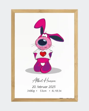 Bambus Fødselsplakat til Hund – En Uforglemmelig Gave