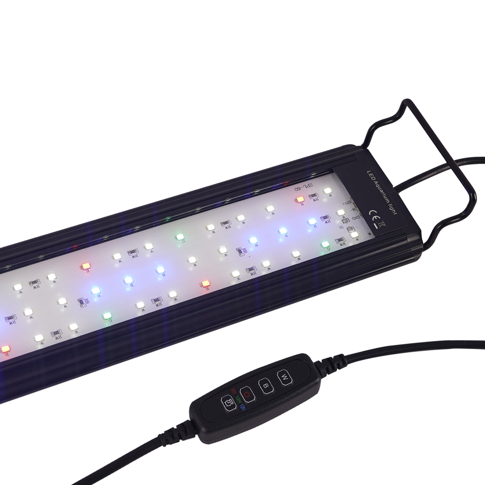Hvid 115 Akvarie Armatur 23w Led Blå Rød Grøn Justerbar Længde Ip66 - Ledlife Happypet - 5740031814058