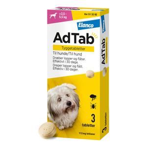 Adtab Tyggetabletter Til Hund 112 Tabl - Adtab Happypet  - 5420036975106
