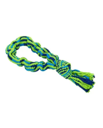 Buster Colour Bungee Rope Single Knot Blå Lime - Buster Happypet  - 5703188318046