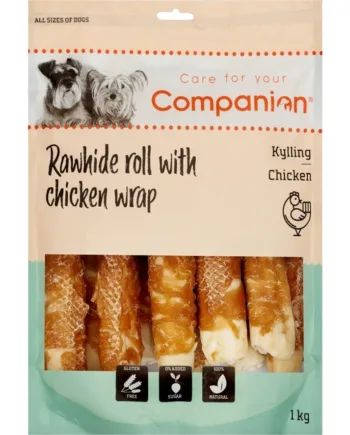Companion Rawhide Roll With Chicken Wrap - Companion Happypet  - 5701883425540