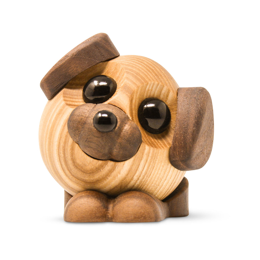 Buddy Den Store Hund H8cm ValnØd Ask - Fablewood Happypet - 5745000128495