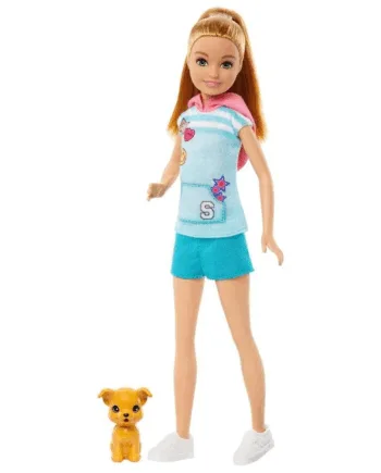 Barbie Stacie Dukke Med Hund - Barbie Happypet  - 0194735180332