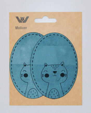 Imiteret Ruskind Strygelap Støvet Blå Kat - Stofmoellen.dk Happypet