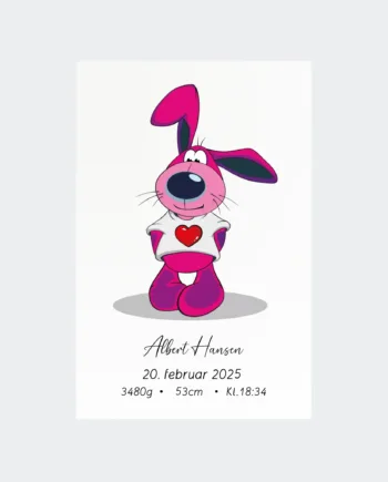 Uden Ramme Fødselsplakat Hund 10x15 10x15 - 123unik Happypet