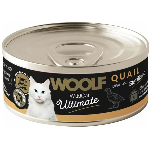 Woolf Ultimate Quail Dåsemad Til Kat Dåser 85g - Woolf Happypet - 8594178557418