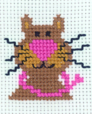 Broderi Tælle Broderi Til Børn 9337 Med Kat - Happypet  - 5702851493370