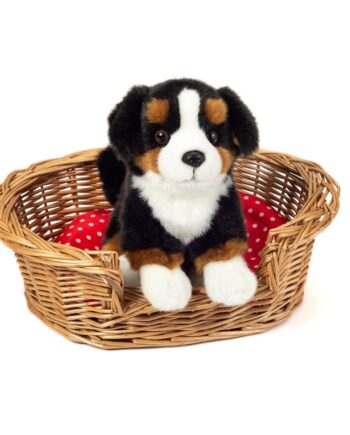 Berner Sennen Hvalp Bamse Legetøjshund Ligner ægte Hund - Teddy Hermann Happypet  - 4004510919308