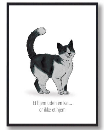 Hjem Uden Kat Katte Plakat - Plakatdyr.dk Happypet
