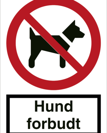 Forbudsskilt Hund Forbudt Selvklæbende Vinyl 297 210 - Jo Safety Happypet  - 5708387102120