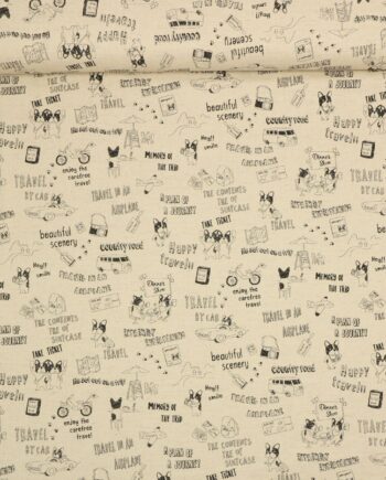 Trfle Fra Kokka Hund Rejse Patchwork Hør Bomuld - Stofmoellen.dk Happypet