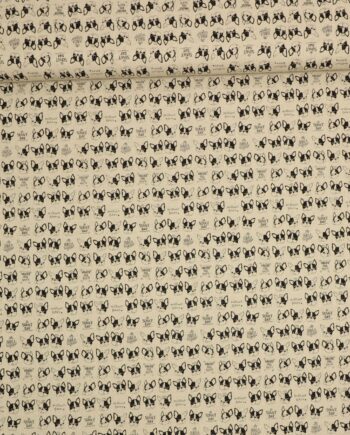 Trfle Fra Kokka Hund Tekst Patchwork Hør Bomuld - Stofmoellen.dk Happypet