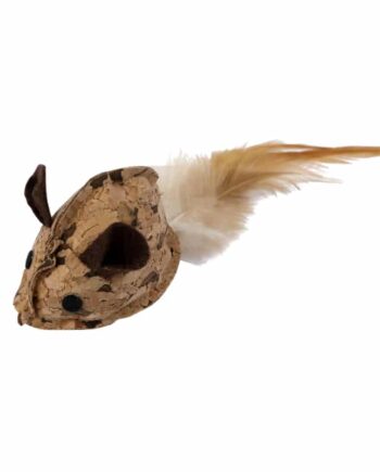 Wouapy Korkmus Med Fjer - Wouapy Happypet  - 3541990388626