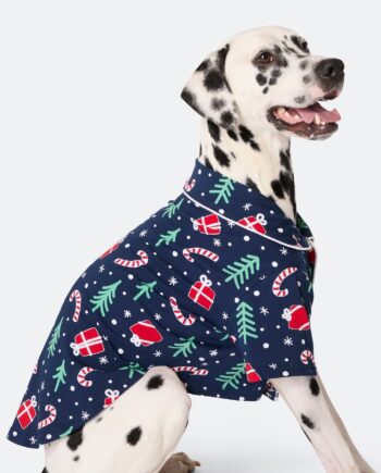 Blå Julemønster Julepyjamas Til Hunde - Sillysanta Happypet  - 7073008440386