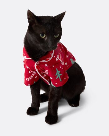 Rød Julemønster Julepyjamas Til Katte - Sillysanta Happypet  - 7073008440324