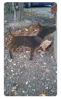 Lille Hund Cortenstål - Pschack Happypet