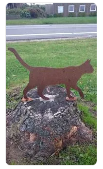 Listig Kat Cortenstål - Pschack Happypet