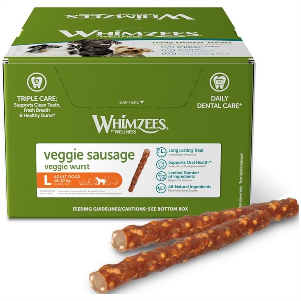 Whimzees Veggie Sausage Kasse Med Stk - Whimzees Happypet