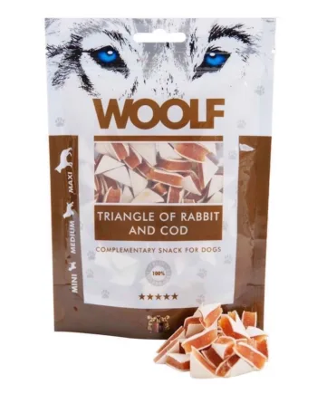 Woolf Rabbit And Cod Triangles - Woolf Happypet  - 8594178550594