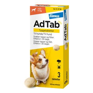 Adtab Tyggetabletter Til Hund 225 Tabl - Adtab Happypet  - 5420036975113