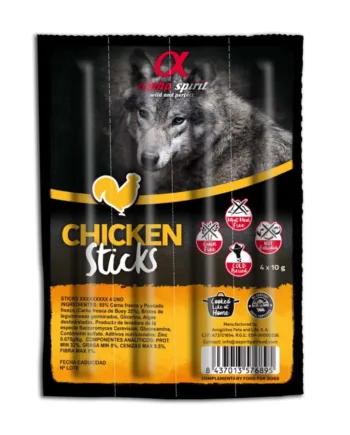 Alpha Spirit Chicken Sticks Stk StorkØb - Alpha Spirit Happypet