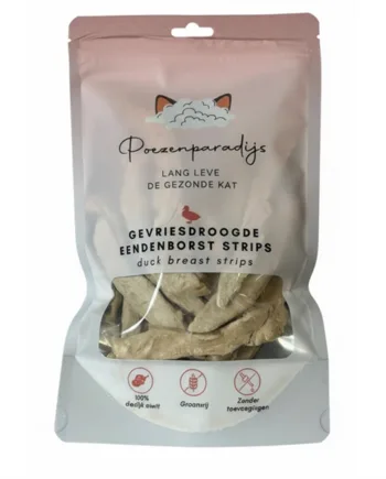 Cat Paradise 100 Frysetørret Andebryst Til Katte Hunde - Cat Paradise Happypet  - 7423354241234