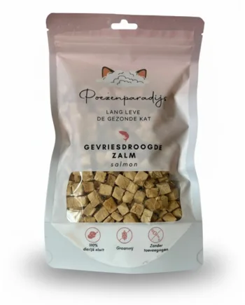 Cat Paradise 100 Frysetørret Laks Til Katte Hunde - Cat Paradise Happypet