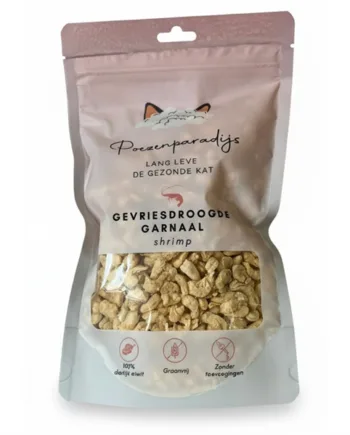 Cat Paradise 100 Frysetørret Rejer Til Katte Hunde - Cat Paradise Happypet  - 7423354242262