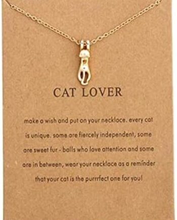 Cat Lover Forgyldt Halskæde Katte Vedhæng - Smikka Happypet
