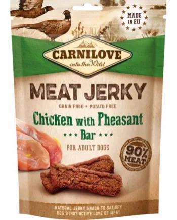 Carnilove Meat Jerky Kylling Fasan Bar 100g - Carnilove Happypet  - 8595602552016