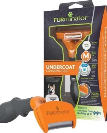 Furminator Deshedding Strigle Kort Hår Medium - Furminator Happypet  - 4048422141372