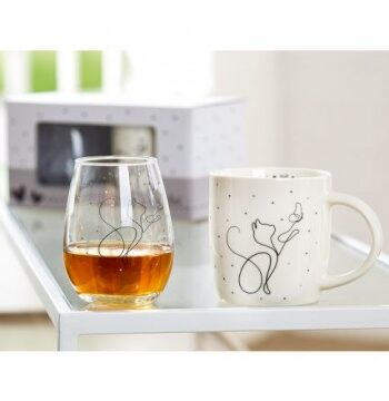 Glas Sæt Med Kat Krus Godkarmashop - Gilde Handwerk Happypet