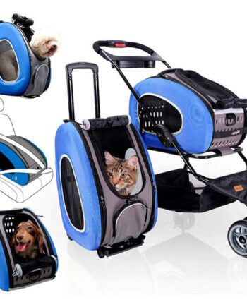 Hundeklapvogn Eva Blå - Ibiyaya Happypet  - 4715243341105