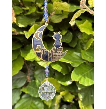 Kat Taget Krystal Guld Swarovski Krystaller Gold Godkarmashop - Wild Things Happypet