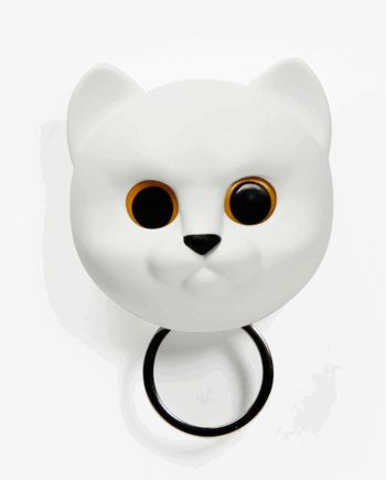 Hvid Kat Nøgleholder Magnetisk - Qualy Happypet  - 8858782105442