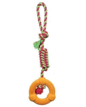 Denta Fun Bidering Reb Solidt Trækreb - Trixie Happypet  - 4047974331910