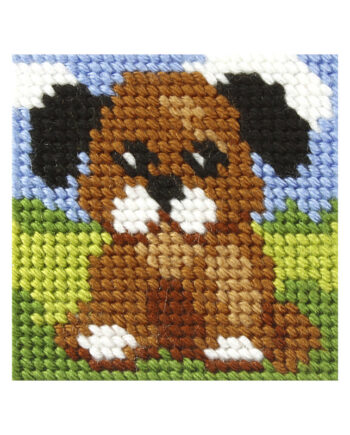 Orchidea Broderi Hund Billede Påtrykt Broderi - Happypet