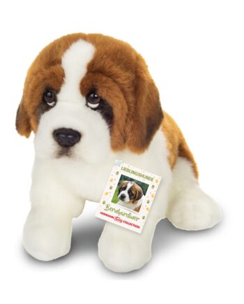 Sankt Bernhard Bamse Hvalp Der Sidder Ligner ægte Hund - Teddy Hermann Happypet  - 4004510919834