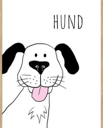 Enkel Børneplakat Med Hund - Unikplakat.dk Happypet