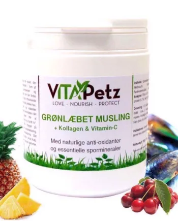 Grøn Vitapetz Læbet Musling Kollagen Vitamin 150 - Vitapetz Happypet  - 994823420653