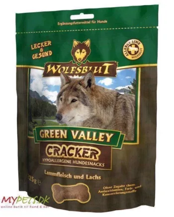 Grøn Wolfsblut Cracker Green Valley Kornfri Hundekiks - Wolfsblut Happypet  - 4260262763501