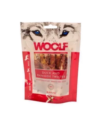 Woolf Duck Rawhide Twister - Woolf Happypet  - 8594178550693