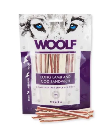 Woolf Long Lamb Cod Sandwich - Woolf Happypet  - 8594178550358